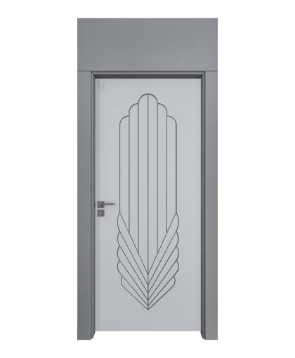 BY-158V Porte intérieure Laqué Vitrée